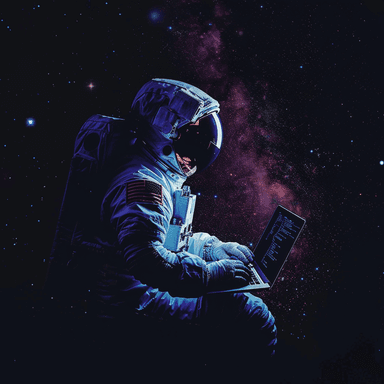 Aaron Gazzola - Astronaut on laptop